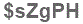 The text to enter in the texbox below is: $sZgPH