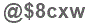 The text to enter in the texbox below is: @$8cxw