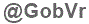 The text to enter in the texbox below is: @GobVr