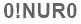 The text to enter in the texbox below is: 0!NUR0