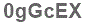 The text to enter in the texbox below is: 0gGcEX