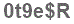 The text to enter in the texbox below is: 0t9e$R