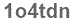 The text to enter in the texbox below is: 1o4tdn