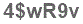 The text to enter in the texbox below is: 4$wR9v