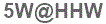 The text to enter in the texbox below is: 5W@HHW