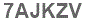 The text to enter in the texbox below is: 7AJKZV