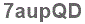 The text to enter in the texbox below is: 7aupQD