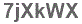 The text to enter in the texbox below is: 7jXkWX