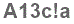 The text to enter in the texbox below is: A13c!a