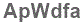 The text to enter in the texbox below is: ApWdfa