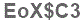 The text to enter in the texbox below is: EoX$C3