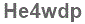 The text to enter in the texbox below is: He4wdp