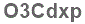 The text to enter in the texbox below is: O3Cdxp