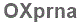 The text to enter in the texbox below is: OXprna