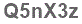 The text to enter in the texbox below is: Q5nX3z