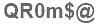 The text to enter in the texbox below is: QR0m$@