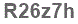 The text to enter in the texbox below is: R26z7h