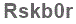 The text to enter in the texbox below is: Rskb0r