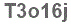 The text to enter in the texbox below is: T3o16j