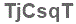 The text to enter in the texbox below is: TjCsqT