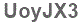 The text to enter in the texbox below is: UoyJX3
