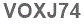 The text to enter in the texbox below is: VOXJ74