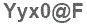 The text to enter in the texbox below is: Yyx0@F