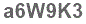 The text to enter in the texbox below is: a6W9K3