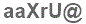 The text to enter in the texbox below is: aaXrU@