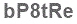 The text to enter in the texbox below is: bP8tRe