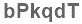 The text to enter in the texbox below is: bPkqdT