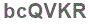 The text to enter in the texbox below is: bcQVKR