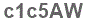 The text to enter in the texbox below is: c1c5AW