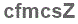 The text to enter in the texbox below is: cfmcsZ