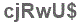 The text to enter in the texbox below is: cjRwU$