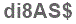 The text to enter in the texbox below is: di8AS$