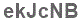 The text to enter in the texbox below is: ekJcNB