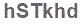 The text to enter in the texbox below is: hSTkhd