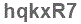 The text to enter in the texbox below is: hqkxR7