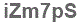 The text to enter in the texbox below is: iZm7pS