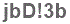 The text to enter in the texbox below is: jbD!3b