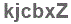 The text to enter in the texbox below is: kjcbxZ