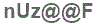 The text to enter in the texbox below is: nUz@@F