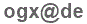 The text to enter in the texbox below is: ogx@de
