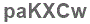 The text to enter in the texbox below is: paKXCw