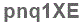 The text to enter in the texbox below is: pnq1XE
