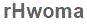 The text to enter in the texbox below is: rHwoma