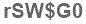 The text to enter in the texbox below is: rSW$G0