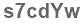 The text to enter in the texbox below is: s7cdYw