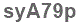 The text to enter in the texbox below is: syA79p